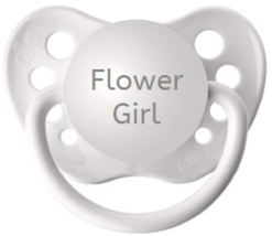 Flower Girl Pacifier - Flower Girl Proposal - White - 0-18 months - Baby Girl - £7.85 GBP