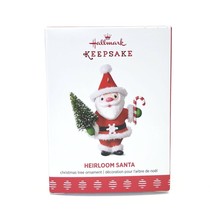 2017 Hallmark Keepsake Christmas Ornament Heirloom Santa w Tree &amp; Candy Cane - £13.99 GBP