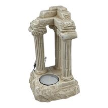 Ruins Ionian Pillars Temple Candle Holder Antique Greek Hard Plaster...-... - $62.02