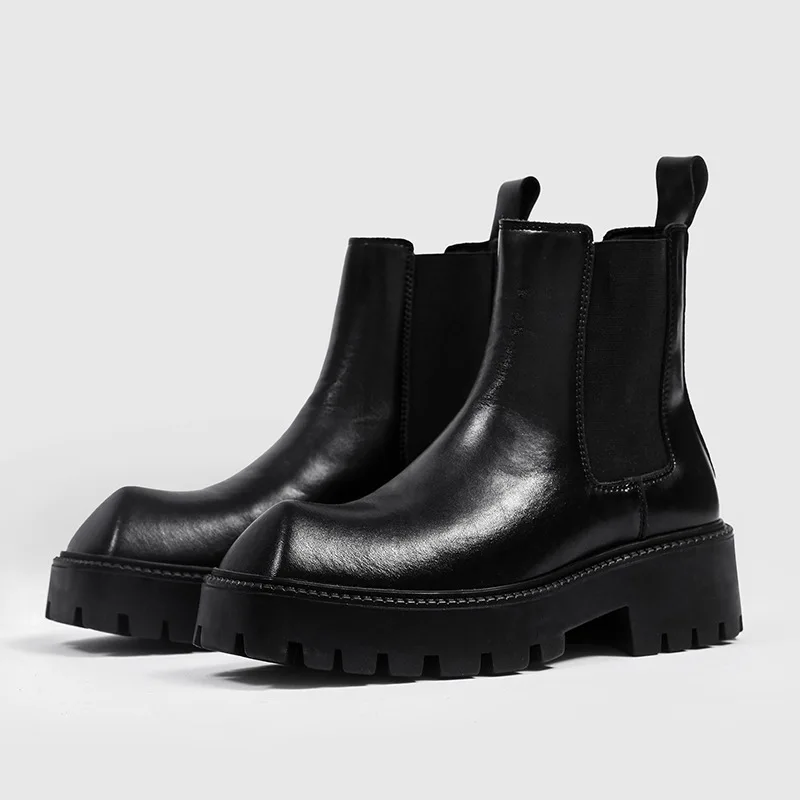 men  fashion stage nightclub chelsea boots  designer shoes high boy boot handsom - £128.36 GBP