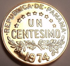 Rare Proof Panama 1974 Centesimo~Only 18,000 Minted~Uracca - £4.04 GBP