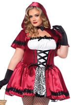 2 PC.Plus Gothic Red Riding Hood peasant dress and  hooded cape 1X-2X RE... - £68.25 GBP