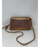 Vintage Dooney &amp; Bourke Signature Canvas And Leather Red and Tan Crossbo... - €51,16 EUR