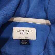 American Eagle RN#54485 Men's Blue Cotton Blend Hoodie Pullover Sweatshirt Small image 3