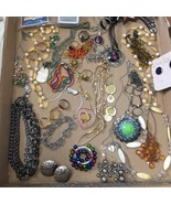 Costume Jewelry Lot 1.5 lbs Modern Wearable 10A Rings Pins Necklaces Ear... - £11.00 GBP