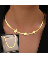 Stainless Steel Necklaces Gothic Blade Snake Chains Stars Choker Stateme... - €16,46 EUR