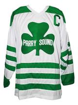 Any Name Number Parry Sound Shamrocks Retro Hockey Jersey White Orr Any Size image 4