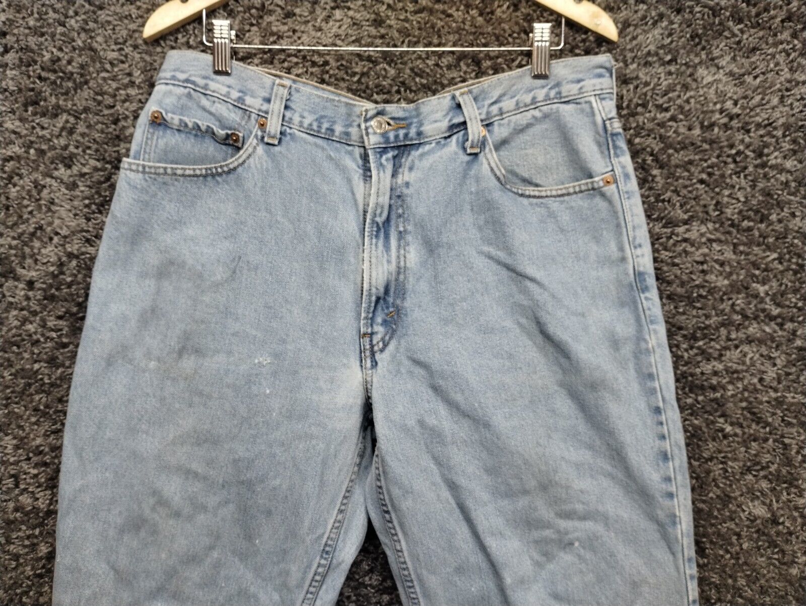 Levi 550 Jeans Men 36x29 Blue Relaxed Fit Tapered Denim Pants - $17.05