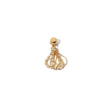 18K Gold Chain Tassle Magnetic Hoop Earrings - fashion, Unique, Stunning - £37.66 GBP