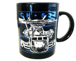 Sikorsky CH-53E Super Stallion Blackbird Mug Black Ceramic w/ White &amp; BL... - £14.15 GBP