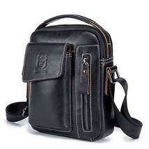 FR Fashion Co. 8&quot; Men&#39;s Compact Genuine Leather Crossbody Sling Bag - £31.31 GBP