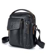 FR Fashion Co. 8&quot; Men&#39;s Compact Genuine Leather Crossbody Sling Bag - £31.96 GBP