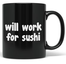 PixiDoodle Funny Sushi Lover Coffee Mug (11 oz, Black) - £21.03 GBP+