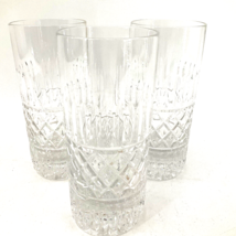 Crystal Clear Industries Versailles 6&quot; x 2 5/8&quot; Highball Glass Set of 3 Poland - £46.70 GBP