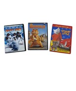 Lot of 3 Animated Children&#39;s Movie DVDs Garfield Happy Feet Stuart Little - $184.53 MXN