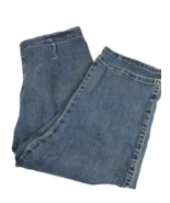 Vintage 80s 90s Cropped Denim Easy Pants L Capris Grannycore elastic wai... - £15.56 GBP