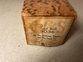 Vtg QRS 3036 On the Atchinson Topeka And the Santa Fe 1945 Boogie Piano Roll - £7.85 GBP