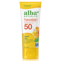 Alba Botanica Hawaiian Sunscreen Lotion SPF 50, Island Vibe, 3 fl oz.. - £23.86 GBP