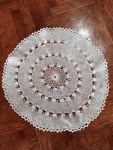 Vintage Crocheted Round Doily, White, 10&quot;, Petite Stitches - £9.54 GBP