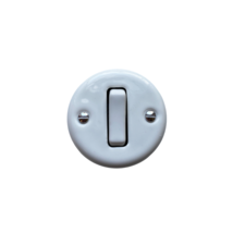 Push Button Switch 1 Gang Two-Way Surface Mounted White Diameter 2.5&quot; - $36.37