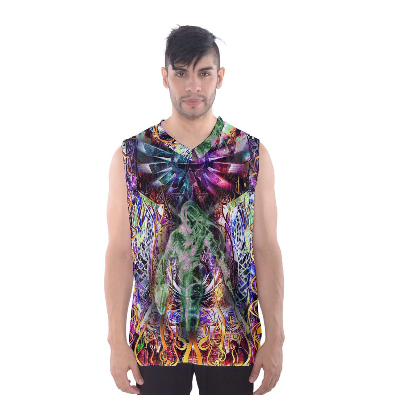 New Legend of zelda psychedelic trippy sport Tank Top full print Tshirt - $18.99+