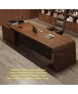Extra Large Chairman&#39;s Office, Large Solid New Zealand Pine Wood Desk, 3... - €3.954,63 EUR