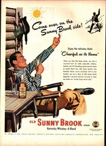 1947 Old Sunny Brook Whiskey Duck Hunter Klimley Art Vintage Print Ad 19... - £19.27 GBP
