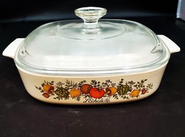 Vintage Corning Ware Spice of Life  LEchalote  8.5&quot; X 2&quot; Casserole Dish - £24.84 GBP