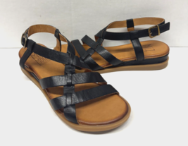 MIZ MOOZ WOMEN&#39;S CRISSCROSS STRAPS SANDALS BLACK 37EU / 7US  # A-94 - $39.95