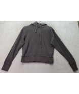 Vince Cropped Hoodie Women XS Gray Cotton Long Raglan Sleeve Drawstring ... - $20.66