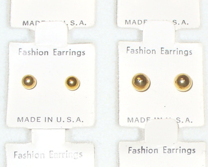Gold Ball Post Earrings - $0.00