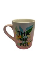 Starbucks 2020 Thankful Coffee Tea coffee Mug Cup Pink Floral 10 oz. - £9.70 GBP