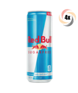 4x Cans Red Bull Sugar Free Flavor Energy Drink 12oz Vitalizes Body &amp; Mind! - £19.14 GBP