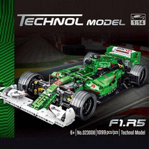 Green Formula Racing Car Building Blocks Set MOC DIY Model Bricks Toys Kids Gift - £71.20 GBP