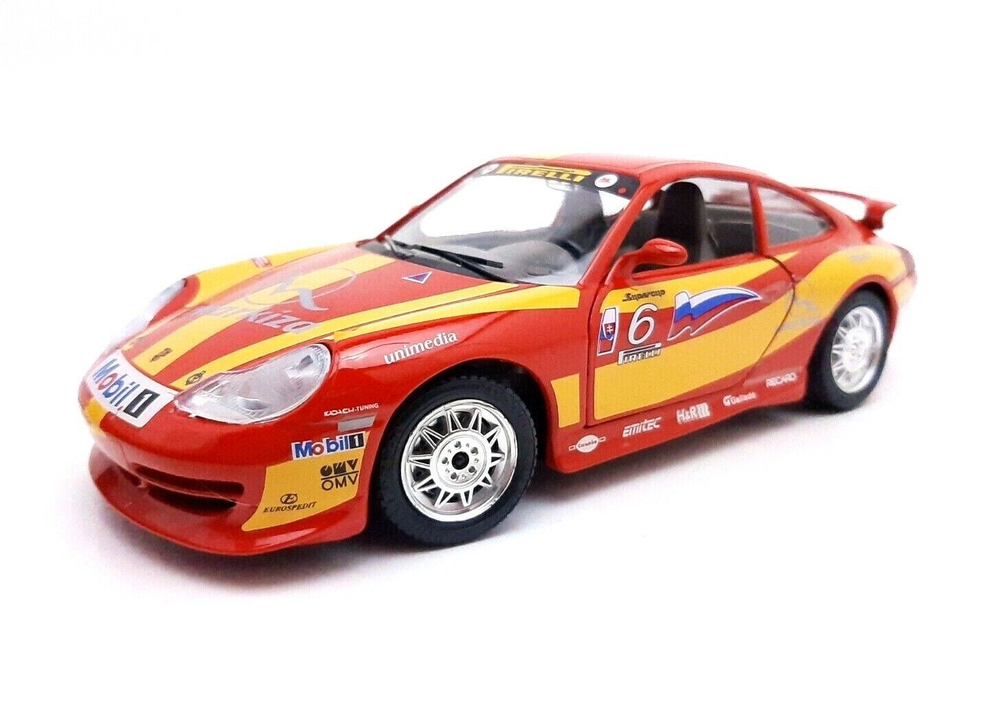 Bburage Porsche 911 Carrera 1997 Race Car Diecast Red  - $7.78