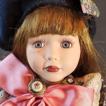 1988 Victorian Brass Key Fashion Girl Doll 16&quot; Soft Body Artist Hand Painted Tag - £11.90 GBP