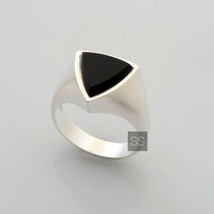Mens Black Onyx Ring, 925 Sterling Silver, Handmade Jewelry, Christmas Gifts - £54.85 GBP