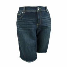 $70 Inc Womens Denim Stretch Waistband Distress Bermuda Shorts Blue Size 0 - $31.68