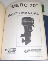 1982 Mercury Outboard &quot;Merc 70&quot; Parts Manual - $13.98
