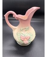 Vintage 1940&#39;s Hull Art Pottery Pitcher Woodland W-2, 5 1/2&quot;, Pink Wildf... - $20.36