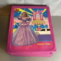 Vintage 1992 Barbie Doll & Fashion Pink Vinyl Trunk Case Mattel FLAWS - $9.18