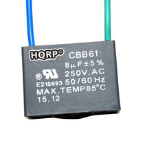 Capacitor for Harbor Breeze Ceiling Fan 8uf 2-Wire CBB61 Replacement - £13.54 GBP