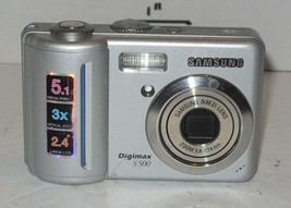  Samsung Digimax S500 5.1MP Digital Camera - Silver 3x Optical Zoom - $48.03