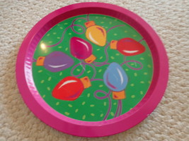 HOLIDAY ROUND TRAY decorated with CHRISTMAS LIGHT BULBS (#3114) - $265.80 MXN