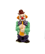 Vintage 9&quot; Ceramic Clown Figurine Statue Collectible - £10.24 GBP