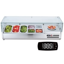 VEVOR Refrigerated Condiment Prep Station, 140 W Countertop Refrigerated Condime - $1,110.99