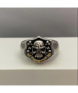 925 Silver Plated Lucky Skull Ring for Men Women,Punk Hip Hop Ring - €10,41 EUR
