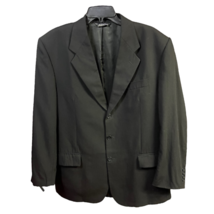 Gianni Manzoni Tendenza Mens Three Button Suit Jacket Black Lined Wool I... - £35.84 GBP