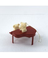 Christmas Ornament Avon Teddy Bear Teddies on a Tiny Baby Grand Piano Vi... - £6.71 GBP