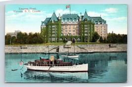 View of Empress Hotel From Water Victoria BC Canada UNP DB Postcard L14 - £4.70 GBP